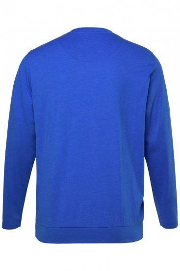 Men+ 313 Koszulka z długim rękawem bellyfit Kobaltowa - Koszulki - T-shirty meskie Duże Rozmiary - 2XL-14XL