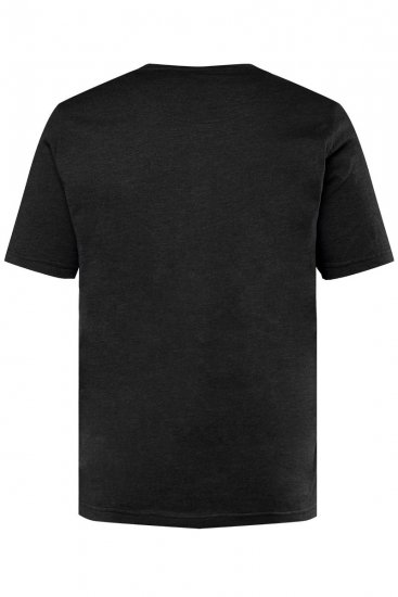 Men+ 365 Koszulka Henley Czarna - Koszulki - T-shirty meskie Duże Rozmiary - 2XL-14XL