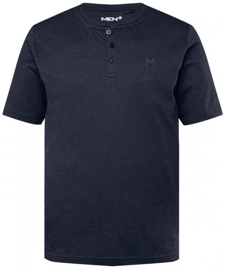 Men+ 365 Koszulka Henley Granatowa - Koszulki - T-shirty meskie Duże Rozmiary - 2XL-14XL
