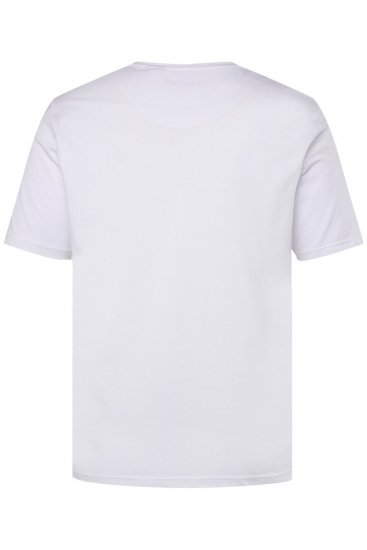 Men+ 365 Koszulka Henley Biały - Koszulki - T-shirty meskie Duże Rozmiary - 2XL-14XL