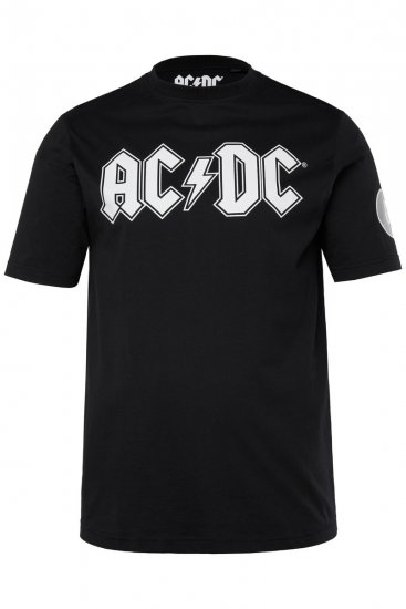 JP1880 AC/DC Classic Logo Band T-Shirt Black - Koszulki - T-shirty meskie Duże Rozmiary - 2XL-14XL