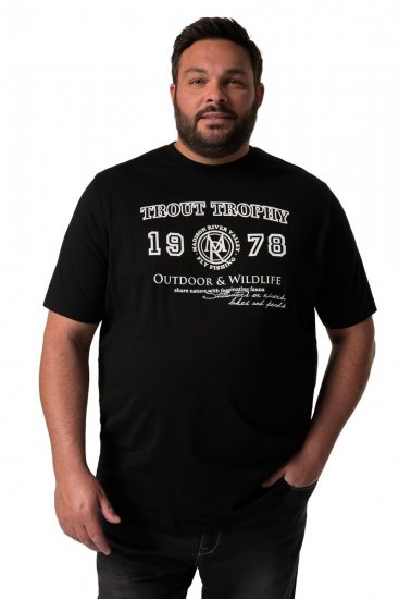 Men+ 424 Koszulka Trout Trophy Czarna - Koszulki - T-shirty meskie Duże Rozmiary - 2XL-14XL