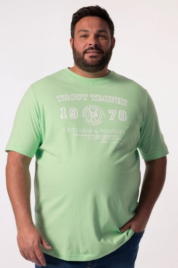 Men+ 424 Koszulka Trout Trophy Miętowa - Koszulki - T-shirty meskie Duże Rozmiary - 2XL-14XL