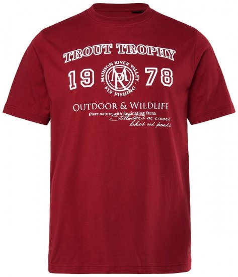 Men+ 424 Koszulka Trout Trophy Miedzianobrązowa - Koszulki - T-shirty meskie Duże Rozmiary - 2XL-14XL
