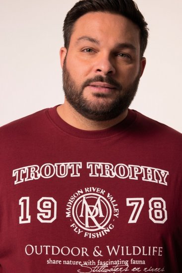 Men+ 424 Koszulka Trout Trophy Miedzianobrązowa - Koszulki - T-shirty meskie Duże Rozmiary - 2XL-14XL