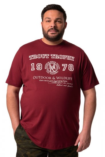 Men+ 424 Koszulka Trout Trophy Miedzianobrązowa - Koszulki - T-shirty meskie Duże Rozmiary - 2XL-14XL