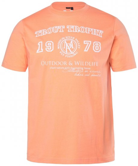 Men+ 424 Koszulka Trout Trophy Ciemnomorelowa - Koszulki - T-shirty meskie Duże Rozmiary - 2XL-14XL