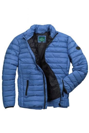 Boston Park 638 Pikowana kurtka bellyfit ze stójką Kobaltowa - Kurtki Męskie Duże Rozmiary - Kurtki Duże rozmiary 2XL-8XL