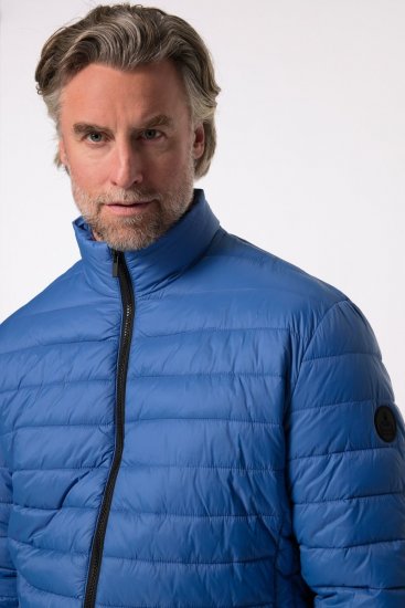 Boston Park 638 Pikowana kurtka bellyfit ze stójką Kobaltowa - Kurtki Męskie Duże Rozmiary - Kurtki Duże rozmiary 2XL-8XL