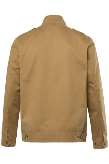 Men+ 641 Bawełniana kurtka ze stójką Camel - Kurtki Męskie Duże Rozmiary - Kurtki Duże rozmiary 2XL-8XL