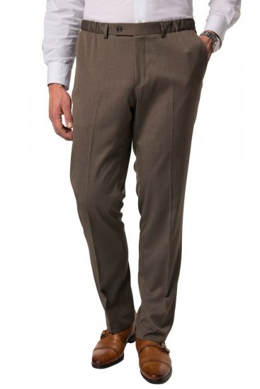 JP1880 Amalfi Flexnamic Spodnie garniturowe Khaki zielona - Garnitury - Garnitury dużych rozmiarach