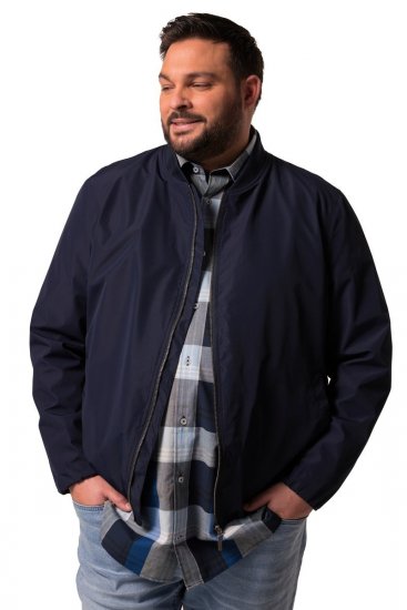 Men+ 823 Ultralekka kurtka bomber bellyfit Granatowa - Kurtki Męskie Duże Rozmiary - Kurtki Duże rozmiary 2XL-8XL