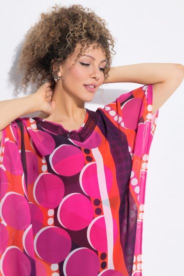 Ulla Popken 836864 Sukienka Różowa - Kaftany - 