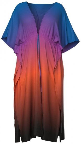 Ulla Popken 837090 Sukienka Królewski błękit - Kaftany - 