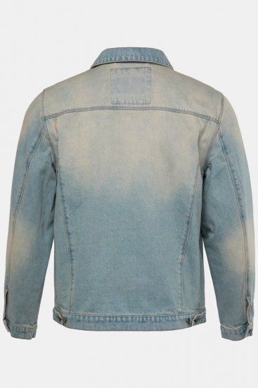 STHUGE 837222 Kurtka jeansowa z kieszeniami na piersi Jasnoniebieski - Kurtki Męskie Duże Rozmiary - Kurtki Duże rozmiary 2XL-8XL