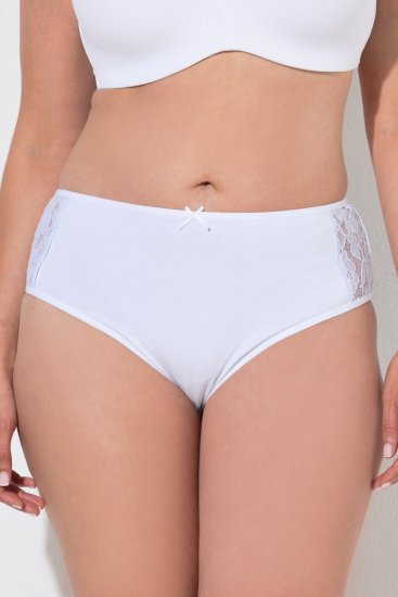 Ulla Popken 837353 Majtki z koronką 3 szt. Beżowa - Majtki - 