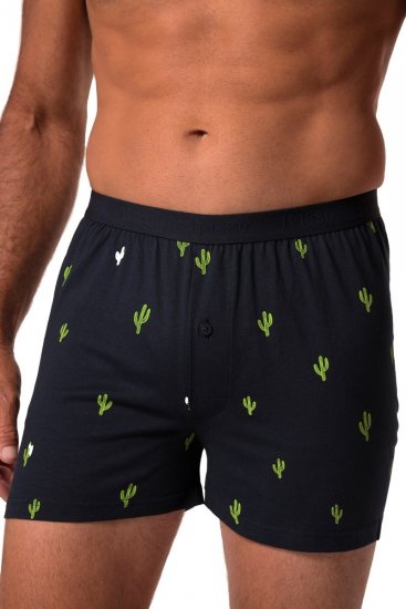 JP1880 837629 Bokserki FLEXNAMIC® z nadrukiem kaktusów Granatowa 2-pak - Bielizna & stroje kąpielowe - Bielizna & Stroje kąpielowe 2XL-8XL