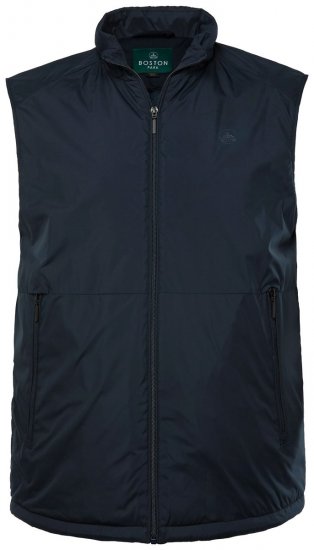 Boston Park 877 Kamizelka ze stójką i zamkiem Granatowa - Kurtki Męskie Duże Rozmiary - Kurtki Duże rozmiary 2XL-8XL