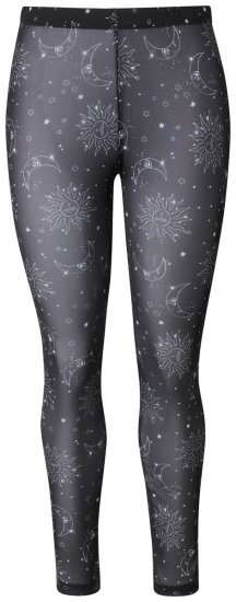 Ulla Popken 837935 Wzorzyste legginsy rajstopowe Czarna - Rajstopy & skarpetki - 