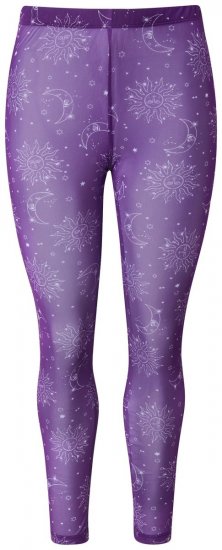 Ulla Popken 837935 Wzorzyste legginsy rajstopowe Fioletowa - Rajstopy & skarpetki - 