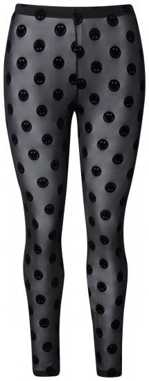 Ulla Popken 837949 Wzorzyste legginsy rajstopowe Czarna - Rajstopy & skarpetki - 