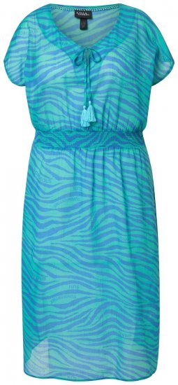 Ulla Popken 838483 Sukienka w zwierzęcy wzór Turkusowa - Sukienki letnie - Letnie sukienki plus size