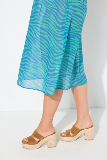Ulla Popken 838483 Sukienka w zwierzęcy wzór Turkusowa - Sukienki letnie - Letnie sukienki plus size