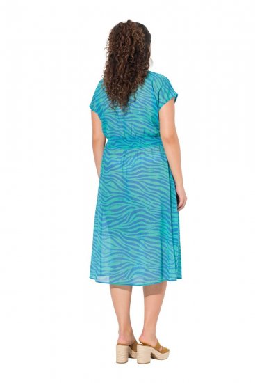 Ulla Popken 838483 Sukienka w zwierzęcy wzór Turkusowa - Sukienki letnie - Letnie sukienki plus size