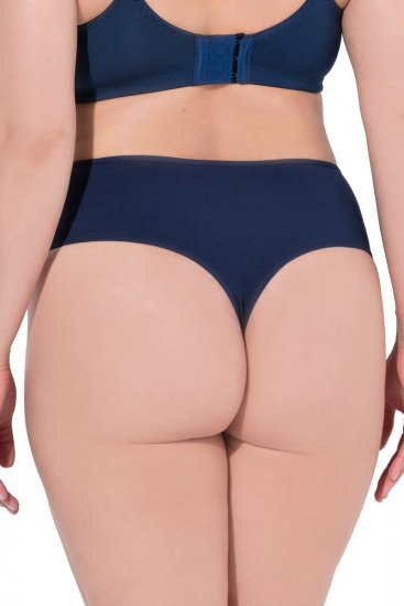 Ulla Popken 838637 Stringi 3 szt. Granatowa - Majtki - 