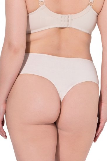 Ulla Popken 838637 Stringi 3 szt. Beżowa - Majtki - 