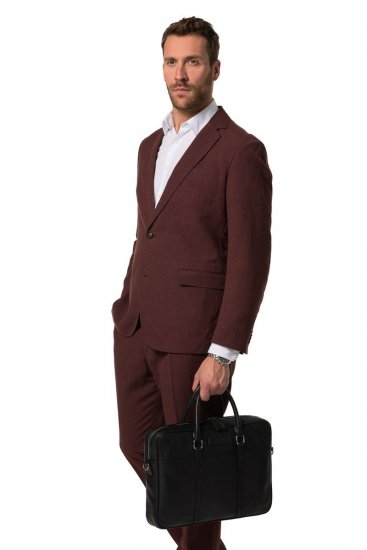 JP1880 838828 Torba na laptopa ze skóry Czarna - Torby - 