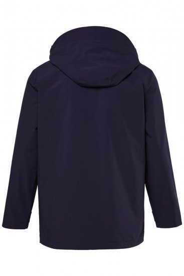 Men+ 215 Kurtka przeciwdeszczowa z kapturem Granatowa - Kurtki Męskie Duże Rozmiary - Kurtki Duże rozmiary 2XL-8XL