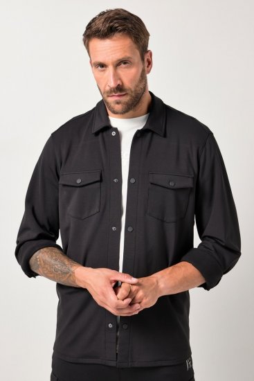 JAY-PI FLEXNAMIC® Sweat-Overshirt Black - Kurtki Męskie Duże Rozmiary - Kurtki Duże rozmiary 2XL-8XL