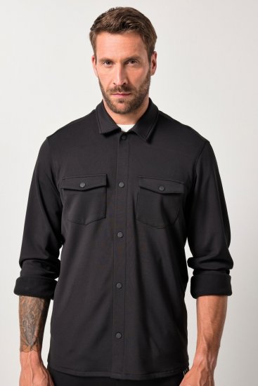 JAY-PI FLEXNAMIC® Sweat-Overshirt Black - Kurtki Męskie Duże Rozmiary - Kurtki Duże rozmiary 2XL-8XL