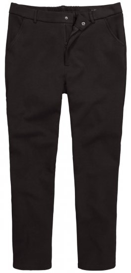 Men+ 207 Bilbao Flexlastic Chinosy z dżerseju Czarna - Garnitury - Garnitury dużych rozmiarach