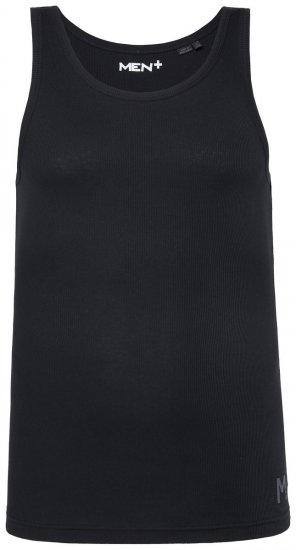 Men+ 620 Podkoszulek prążkowany Czarna - Koszulki - T-shirty meskie Duże Rozmiary - 2XL-14XL
