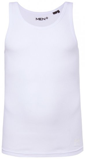 Men+ 620 Podkoszulek prążkowany Biały - Koszulki - T-shirty meskie Duże Rozmiary - 2XL-14XL
