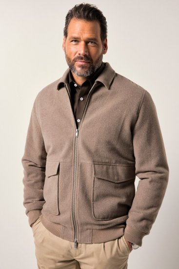 JP1880 Blouson Jacket Lightweight and Warm Brown - Kurtki Męskie Duże Rozmiary - Kurtki Duże rozmiary 2XL-8XL