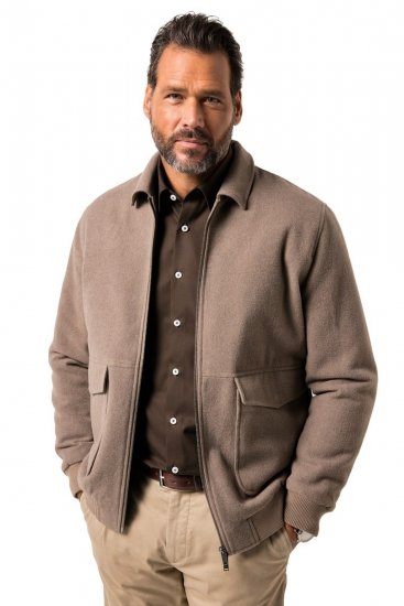 JP1880 Blouson Jacket Lightweight and Warm Brown - Kurtki Męskie Duże Rozmiary - Kurtki Duże rozmiary 2XL-8XL