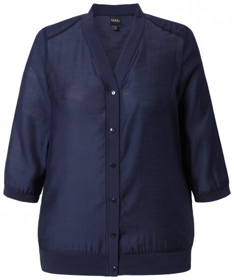 Ulla Popken 841127 Bluzka Granatowa - Bluzki - Bluzki plus size na co dzień