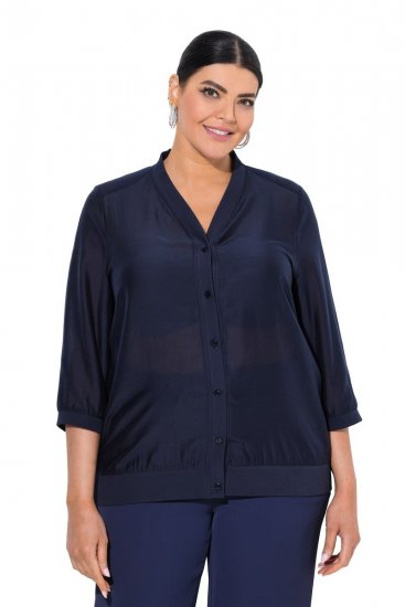 Ulla Popken 841127 Bluzka Granatowa - Bluzki - Bluzki plus size na co dzień