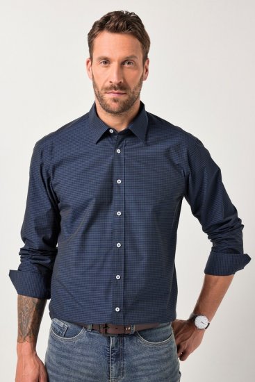 JP1880 Shirt Long Sleeve Kent Collar Navy - Koszule - Koszule 2XL-10XL