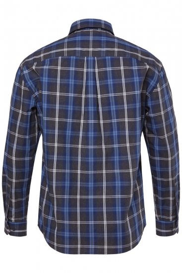 JP1880 Checked Shirt Long Sleeve Kent Collar Anthracite - Koszule - Koszule 2XL-10XL