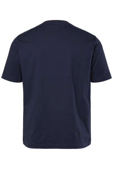 JP1880 T-Shirt Short Sleeve Chest Print Navy - Koszulki - T-shirty meskie Duże Rozmiary - 2XL-14XL