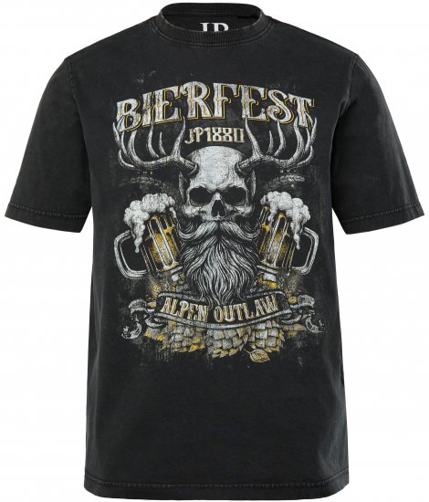 JP1880 Beer Festival Design Vintage Looking T-Shirt Black - Koszulki - T-shirty meskie Duże Rozmiary - 2XL-14XL
