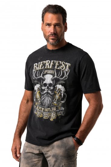 JP1880 Beer Festival Design Vintage Looking T-Shirt Black - Koszulki - T-shirty meskie Duże Rozmiary - 2XL-14XL