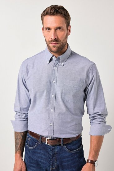 JP1880 Oxford Shirt Long Sleeve Denim Blue - Koszule - Koszule 2XL-10XL