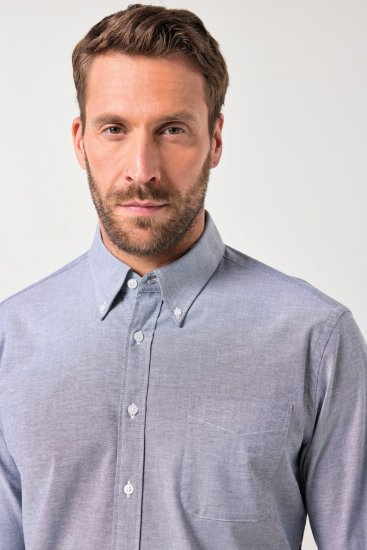 JP1880 Oxford Shirt Long Sleeve Denim Blue - Koszule - Koszule 2XL-10XL