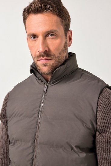 JP1880 841361 Pikowana laserowo kamizelka Mokka - Kurtki Męskie Duże Rozmiary - Kurtki Duże rozmiary 2XL-8XL