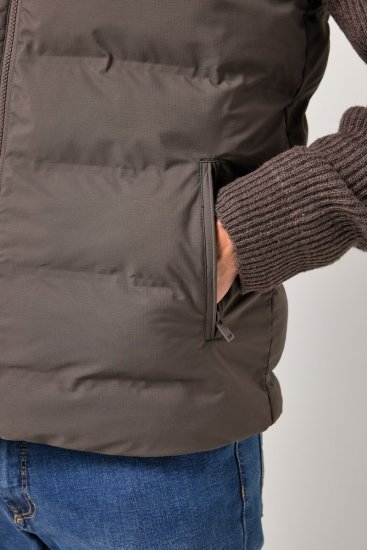 JP1880 841361 Pikowana laserowo kamizelka Mokka - Kurtki Męskie Duże Rozmiary - Kurtki Duże rozmiary 2XL-8XL